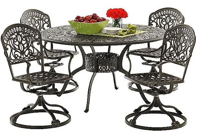 Tuscany All-Weather Outdoor Dining Set – Woven Aluminum Frames & Cushioned Seats
