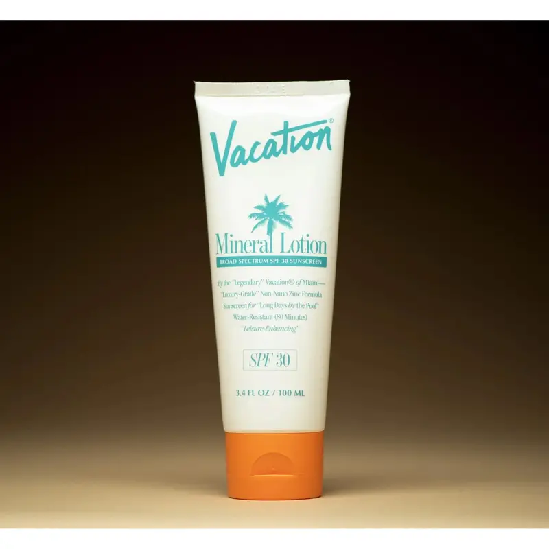 Vacation Mineral-Based Lotion Sunscreen – SPF 30, Reef-Safe Formula
