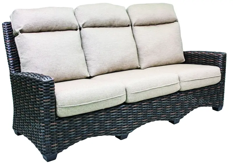 Ventura High-Back Wicker Outdoor Sofa