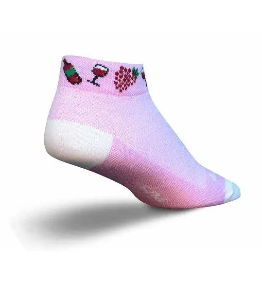 Vino-Themed Low-Cut Cycling Socks for Women – SockGuy Design
