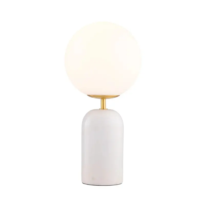 White Marble Dorset Table Lamp with Elegant Base