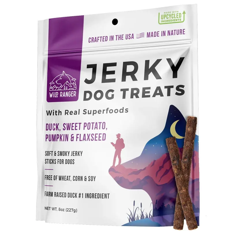 Wild Ranger Duck Jerky Dog Treats – 8 oz Bag