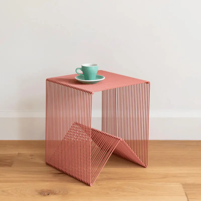 Willowby Cube Side Table in Adobe Clay Finish