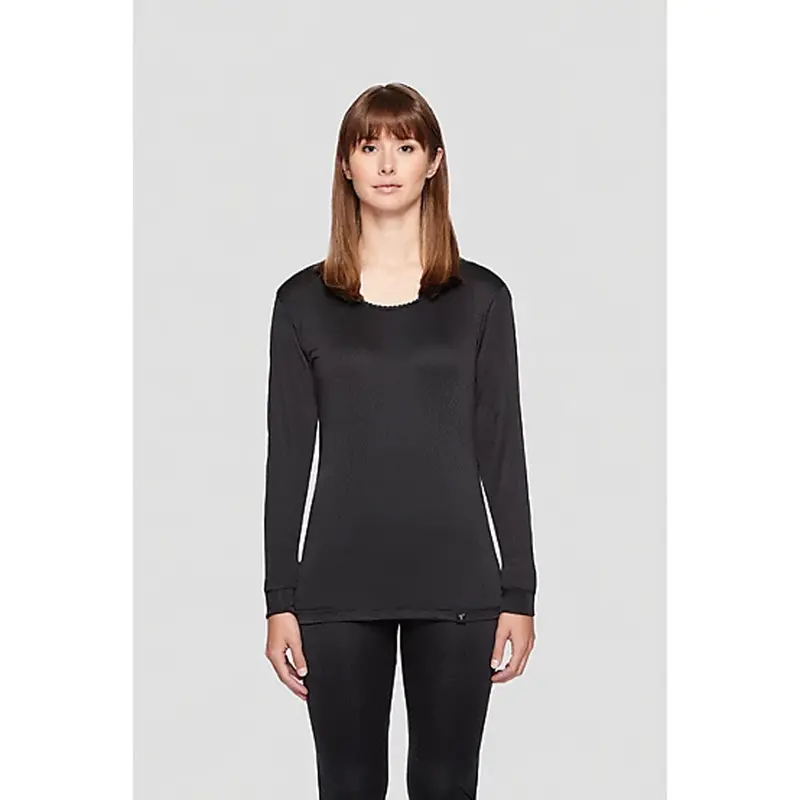 Women’s Terramar Thermasilk CS Pointelle Silk Long Sleeve Scoopneck