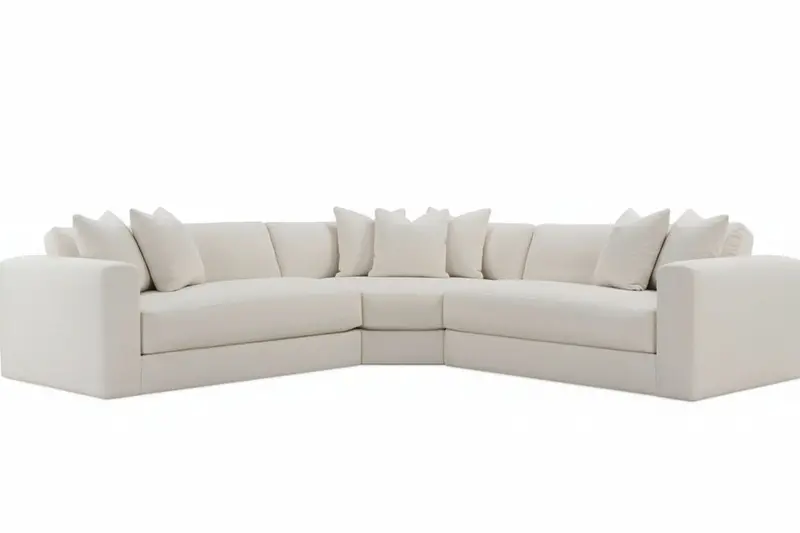 Yates Configurable Pillow-Back Sectional Sofa – Modular Fabric Seating System