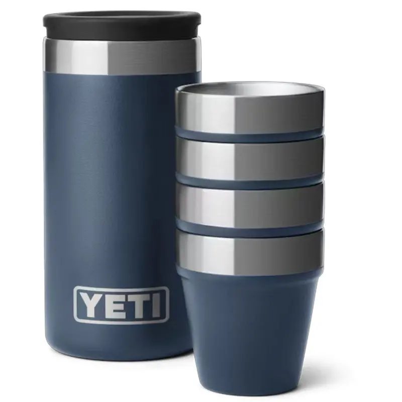 YETI Stainless Steel Shot Glass Set with Carrying Case