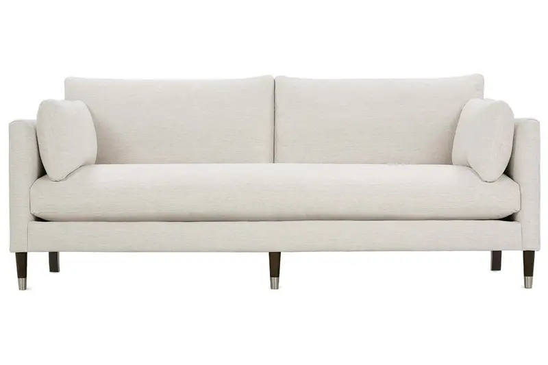 York Modern Bench-Style Sofa – 90″ Single-Seat Fabric Couch
