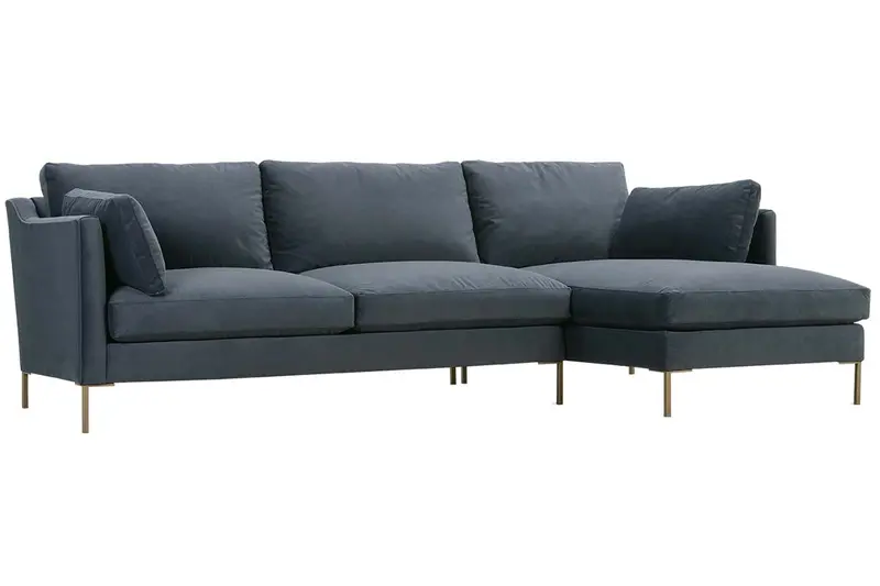 York Two-Part Pillow-Back Sectional Featuring Chaise – Configuration 1