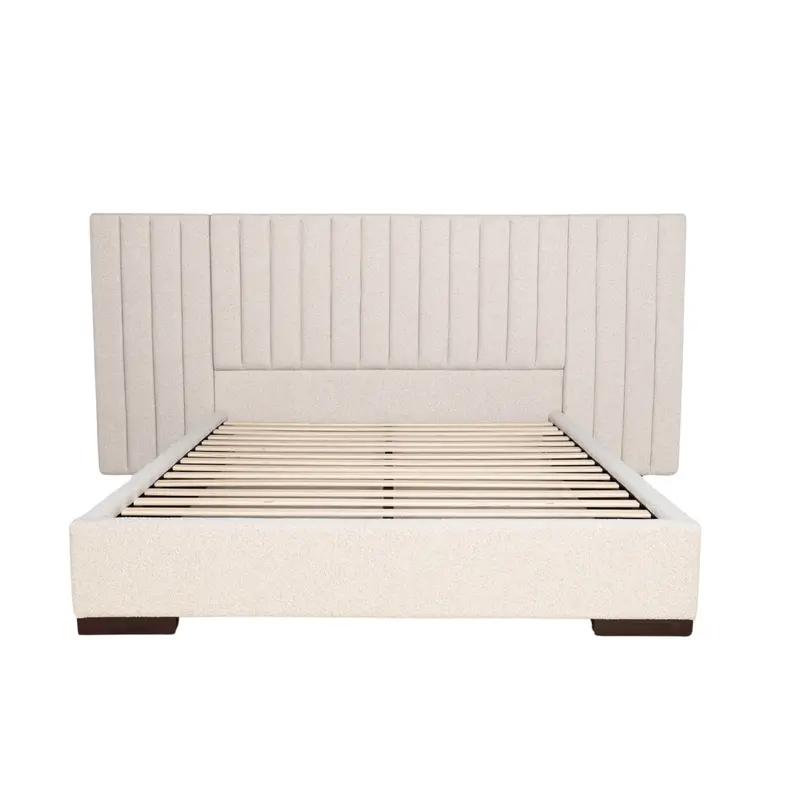 Zander Extended Bed – Oatmeal Upholstered Base