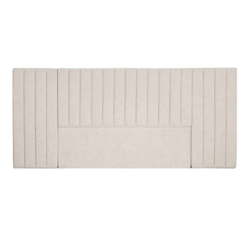 Zander Extended Headboard – Oatmeal Linen Texture