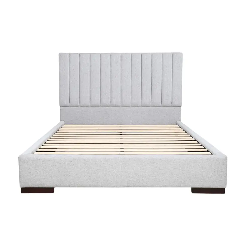 Zander Platform Bed – Paloma Grey Upholstered