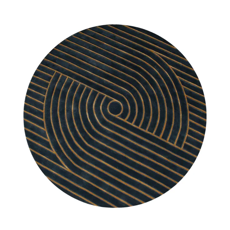 Zeus Harpoon Round Wool Rug