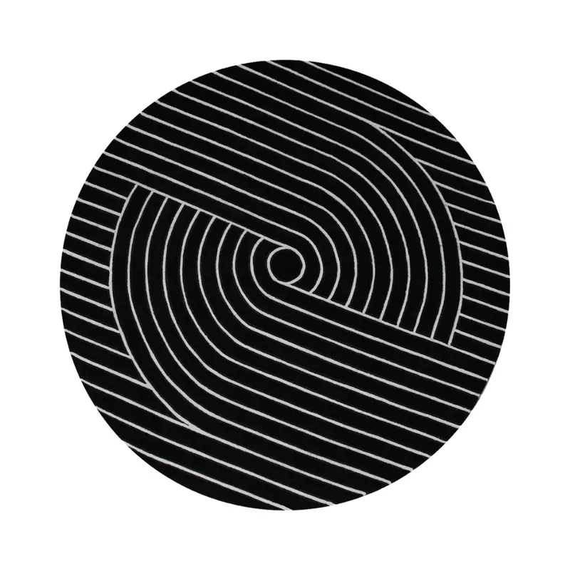 Zeus Magpie Round Wool Rug