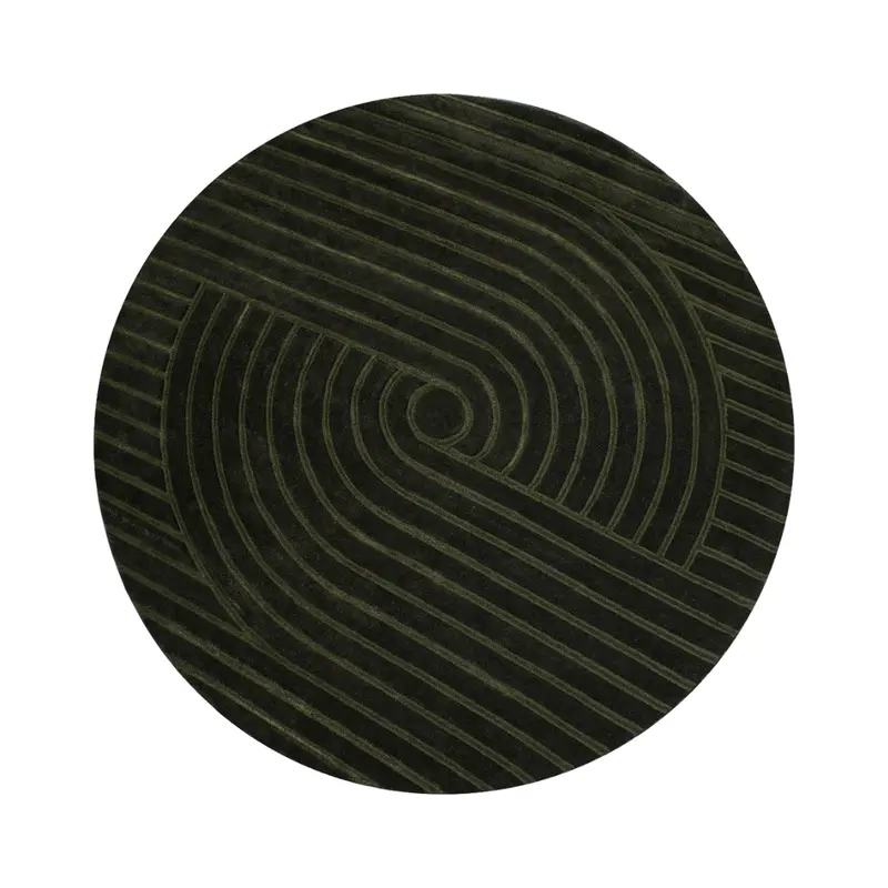 Zeus Mangrove Round Wool Rug